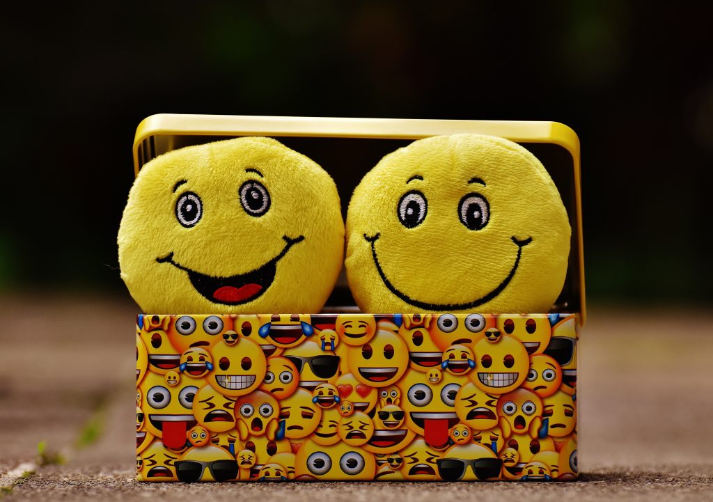 Happiness smiley faces