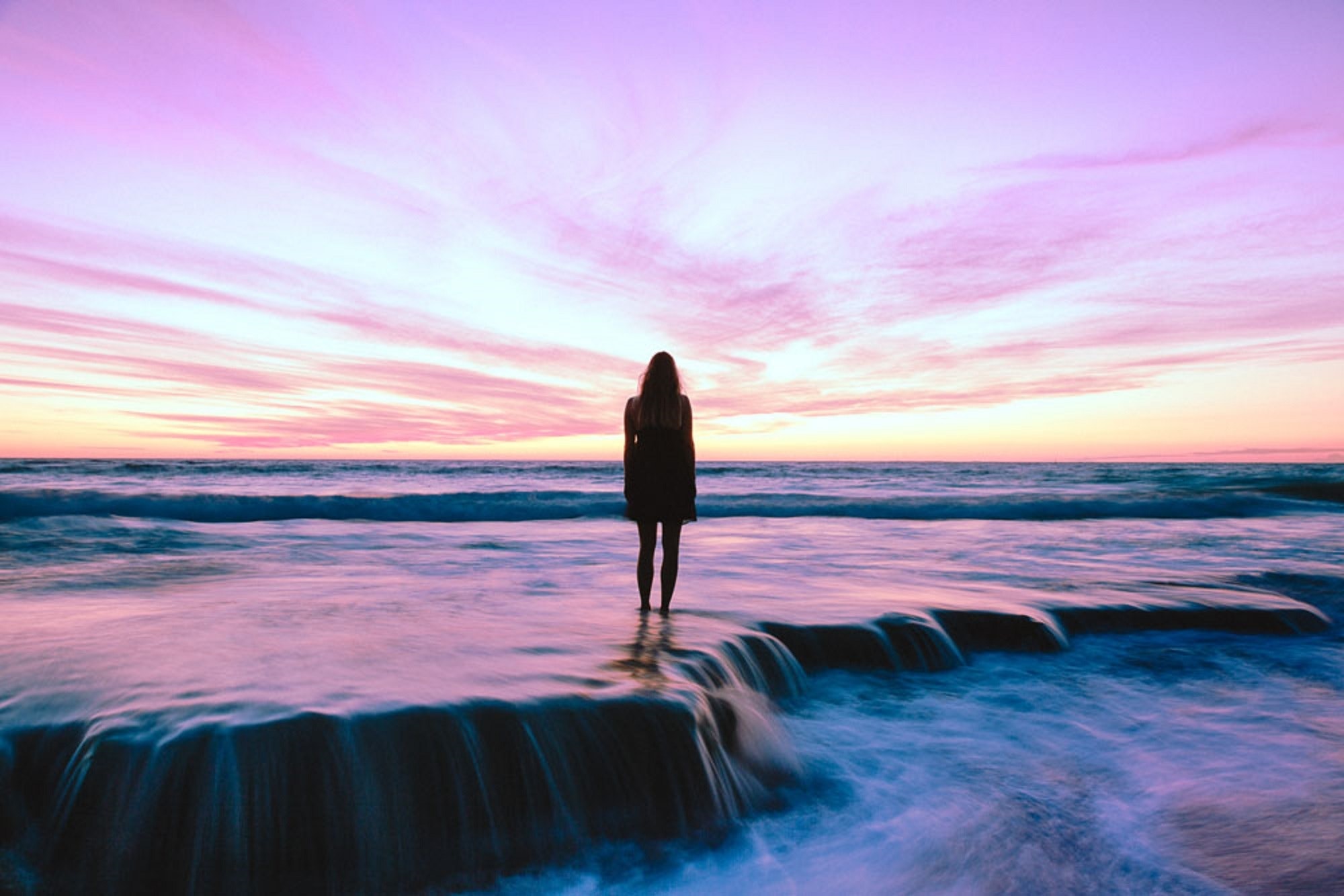 Inner Peace - woman walking in peaceful surroundings